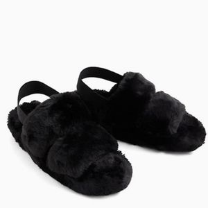 Torrid Faux Fur Slides 8.5 Wide
